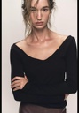 Футболка с длинным рукавом в рубчик ZARA 1044/628