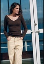 Футболка с длинным рукавом в рубчик ZARA 1044/628-2