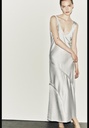 Длинное атласное платье ZARA 1058/458