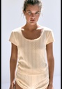 Футболка pointelle с кружевной отделкой ZARA 1223/828