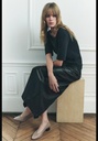 Кожаные туфли на высоком каблуке ZARA 1228/410