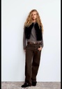 Короткий жилет из искусственного меха ZARA 1255/799