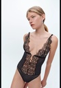Боди из кружева и тюля ZARA 1355/905