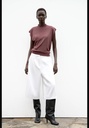 Однотонный вязаный топ без рукавов ZARA 2142/101