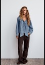 Джинсовая рубашка с бантом ZARA 0250/260