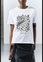 Футболка с металлическим рисунком ZARA 0264/040