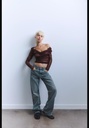 Драпированный топ с запахом из 100% шелка ZARA 3183/223