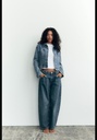 Укороченные джинсы-баллоны trf со средней талией ZARA 3607/215