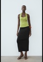 Эластичный топ на бретелях со сборкой ZARA 3644/320