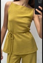 Длинный мягкий топ из пике с поясом ZARA 3644/627