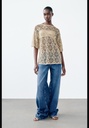 Вязаный топ с металлической нитью ZARA 0506/007