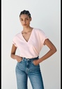 Хлопчатобумажная футболка с энзимной отделкой ZARA 4174/164