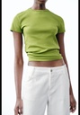 Футболка в рубчик с коротким рукавом ZARA 4174/168