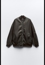 Куртка-бомбер oversize с эффектом потертой кожи оверсайз ZARA 4341/728