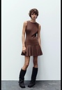 Мини-платье в клетку со складками ZARA 4764/266