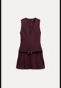 Платье в складку-футляр с поясом ZARA 4764/267