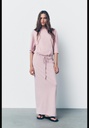 Длинная юбка с эффектом стирки ZARA 0858/452