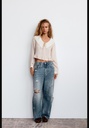 Текстурированная рубашка с воротником "питер пэн" ZARA 0881/104